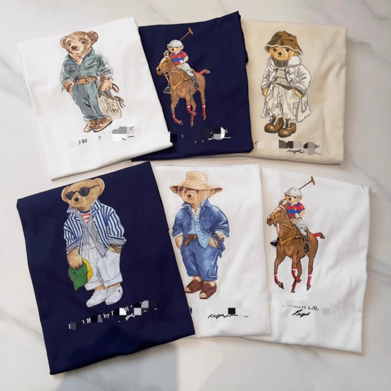 Raff Bear High-End Cotton Printed Bear T-Shirt for Women 26 Spring and Summer New Products Raff Bear High-End Cotton Printed Bear T-Shirt for Women 26 Spring and Summer New Products