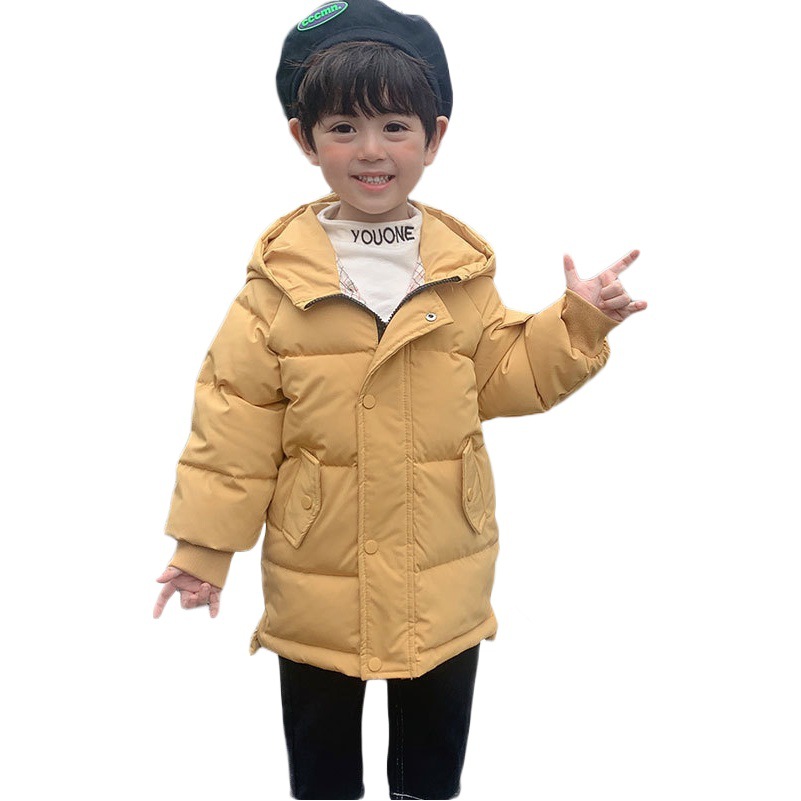 2024 nuevos niños abajo Chaqueta de algodón acolchado de los hombres de longitud media de las mujeres anti-temporada de invierno estilo coreano Chaqueta de algodón acolchado abrigo engrosado