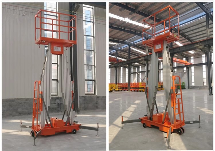 Aluminum Alloy Lift Platform 14m Mobile Single/Double Column Aluminum Alloy Aerial Work Vehicle Cross-Border Export Supply