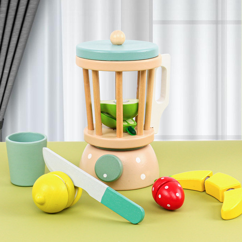 New wooden play house juicer, children's simulation juice machine, parent-child interactive baby sharing toy kindergarten