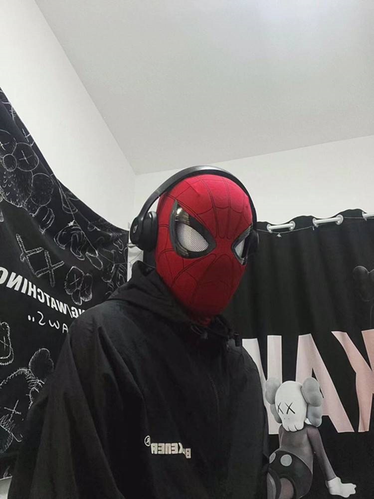 Spider-Man mask with fully automatic movable eyes, Heroic Expedition Miles, can blink, gift for children and boys