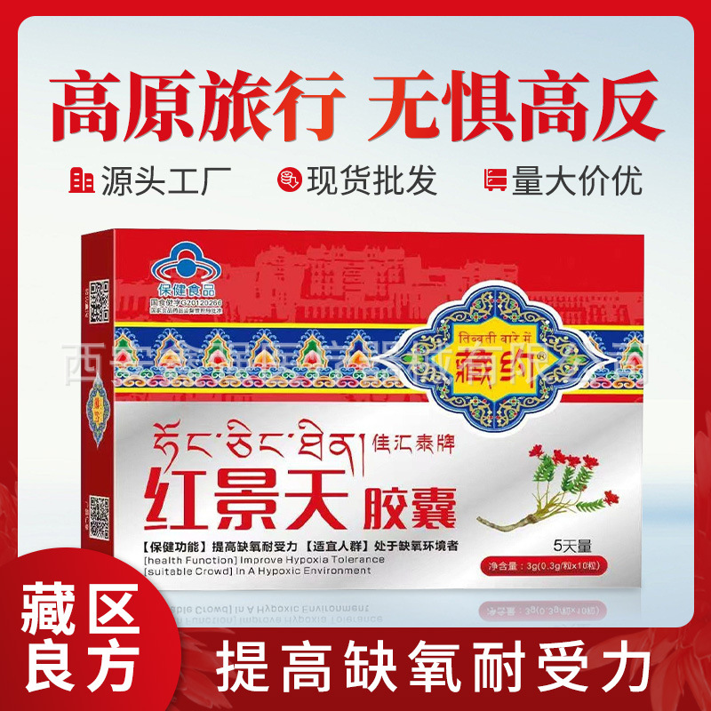 厂家批发红景天胶囊缺氧环境抗高原反应药西藏徒步旅游装备