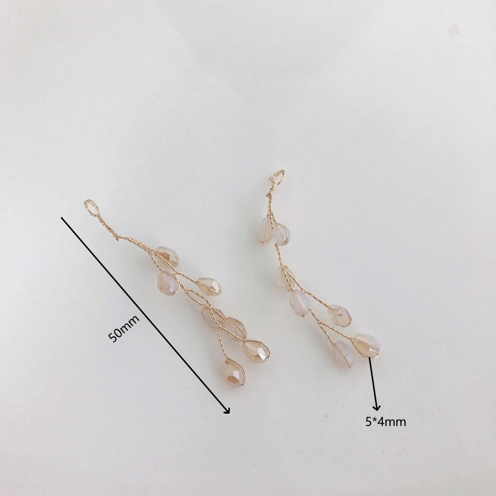 Diyのアクセサリの部品の卸売りの新型の流行の柔らかい美しい枝のs形はドリルの長いタイプのフリンジのイヤリングの部品を入れます。