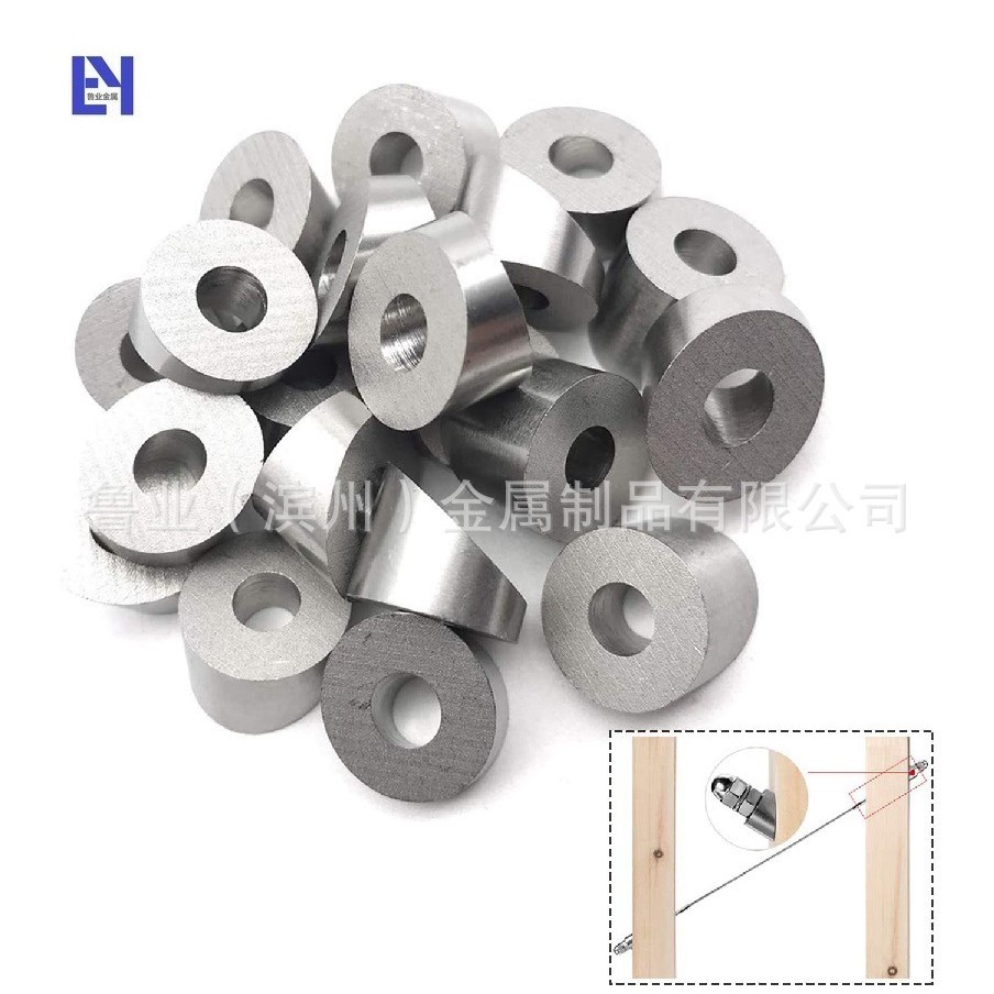 斜垫圈 不锈钢角斜面垫圈 钢丝绳接线器角垫 拐角套件