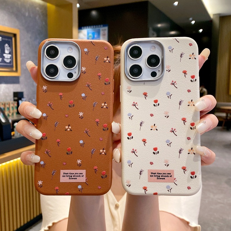泫雅风小碎花适用VIVO X100手机壳V40E小众高级感皮纹Y11保护套