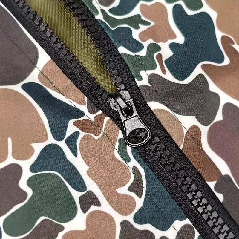 Women's Camouflage Hooded Sweatshirt Jacket Long Sleeved Zipper Pocket_ecoleips.com