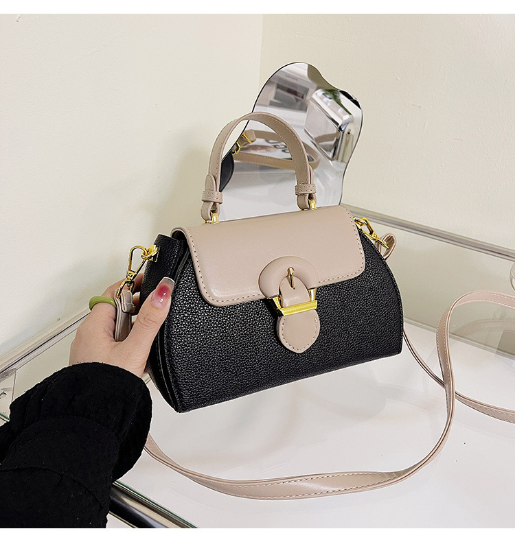 Versatile Women Colour-blocking Shoulder Bag For Work And Commuting_voghion.com