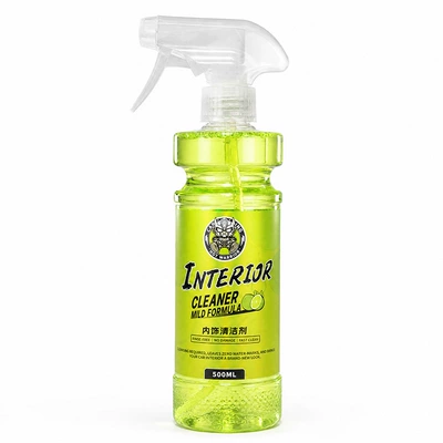New car interior cleaner, large-capacity interior leather seat cleaner, multi-functional leather care product (Cleaning/curing agent) - light-green