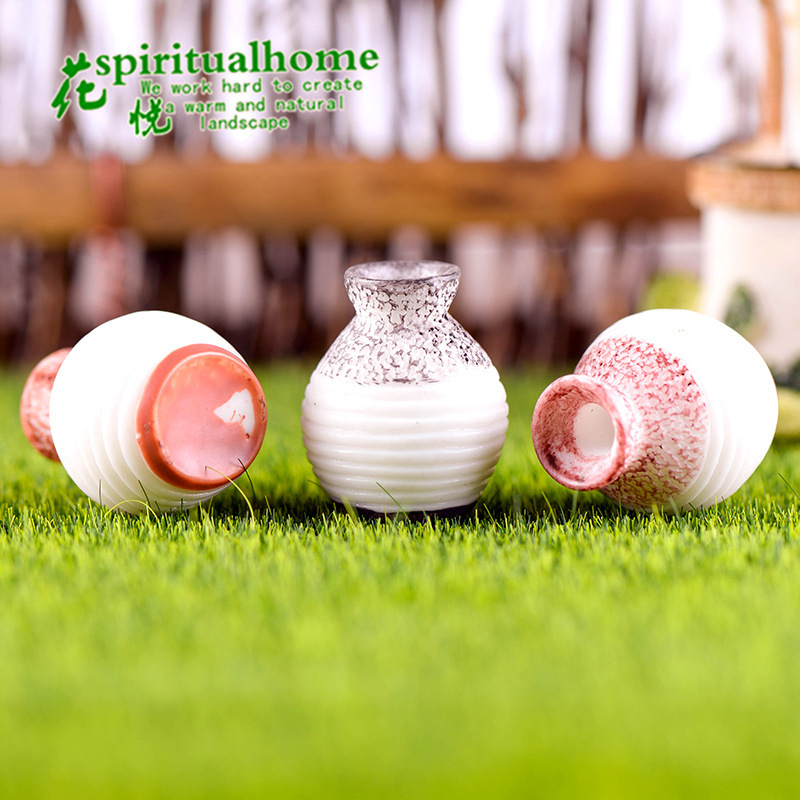 微景观细口创意陶瓷小花瓶DIY手工装饰品配件房间客厅微缩小摆件 4