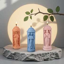 女香薰蜡烛硅胶模具  diy法式香氛扩香石装饰摆件磨具源头