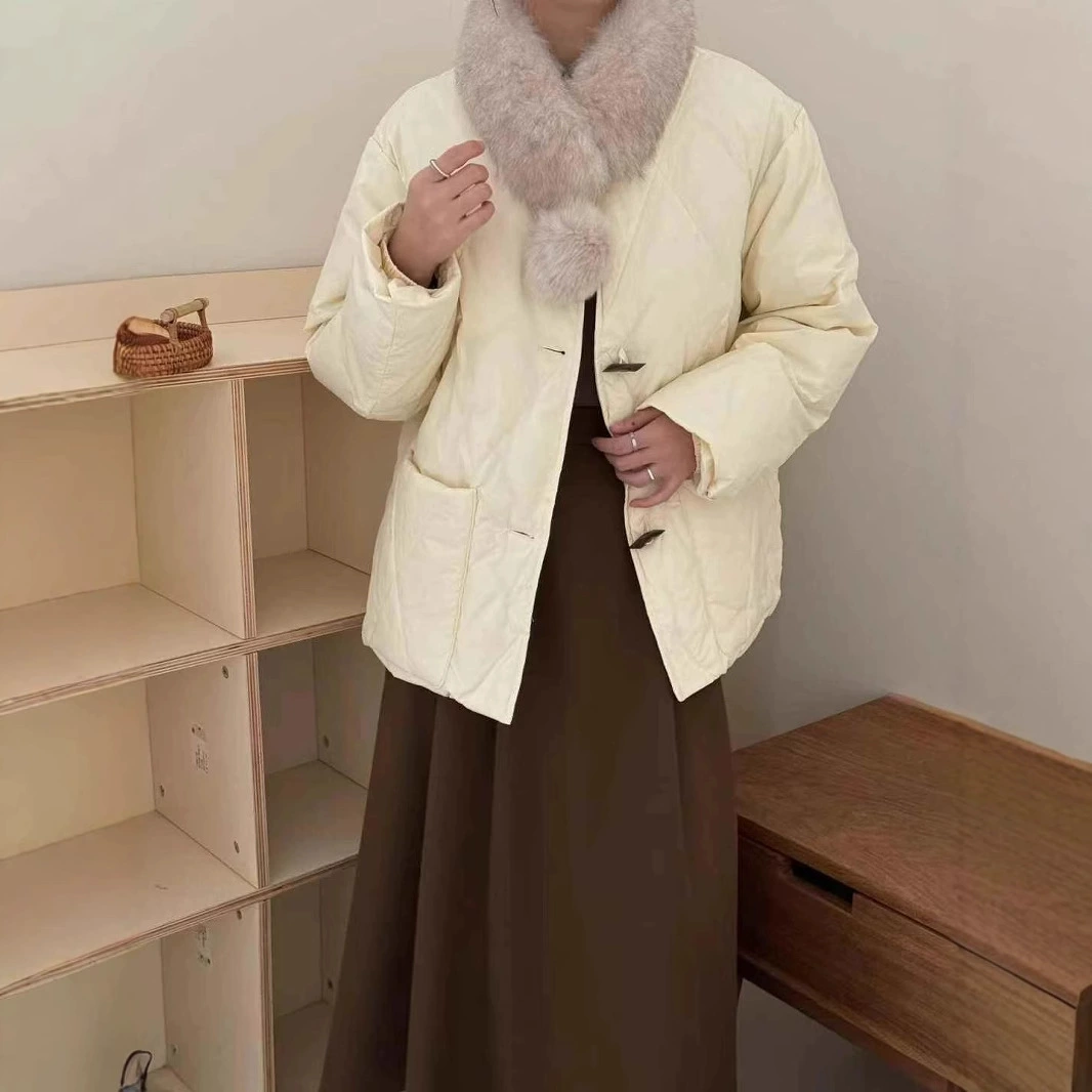 Зимняя теплая стеганая куртка, китайский стиль, oversize