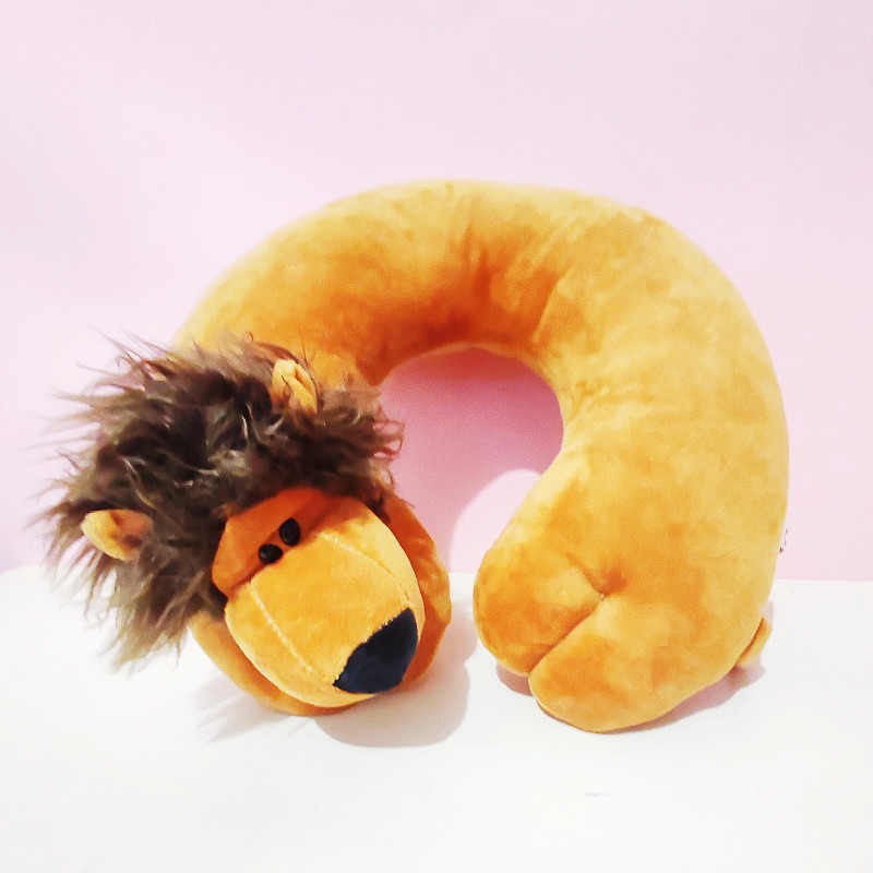 Almohada en forma de U con diseño de animales de dibujos animados, almohada para el cuello, almohada para la siesta en la oficina, almohada para el reposacabezas del coche, almohada en forma de U de espuma viscoelástica, extraíble y lavable image 5