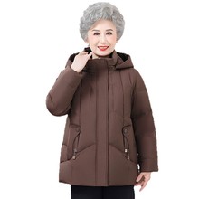 中老年妈妈羽绒服批发女短款2025年新款冬季短款加厚奶奶冬装外套