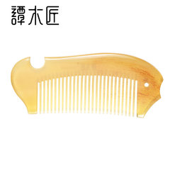 女性用タン木匠羊角歯付き櫛、頭皮経絡マッサージ用、ロゴ刻印可能、子供用櫛、天然羊角