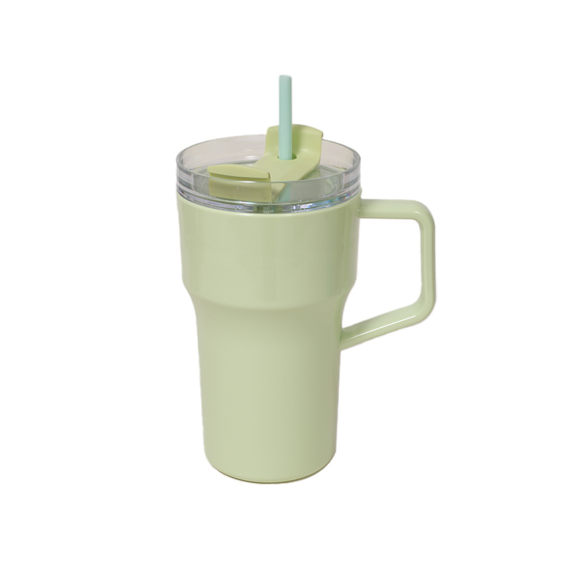 Fábrica directa para el nuevo 22oz taza de automóvil de plástico con mango de taza de agua portátil cariñosa taza de paja