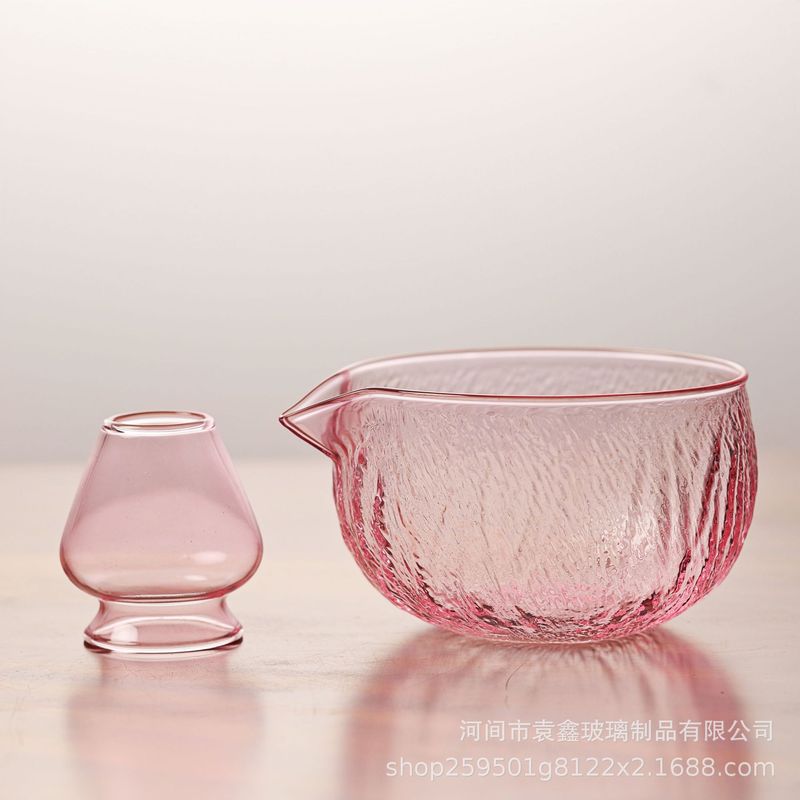 跨境专供 日式玻璃锤纹抹茶茶具套装茶筅抹茶刷百本立茶筅立组合|undefined