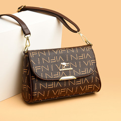 2024新款中年女包韓版簡約單肩斜挎包大氣媽媽包潮流手提小方包包