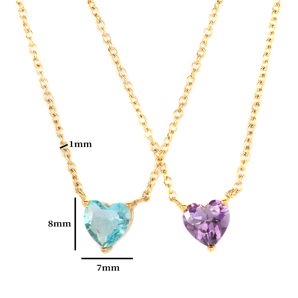 Designer light luxury K gold necklace titanium steel does not fade love women's jewelry versatile pendant collarbone chain_voghion.com