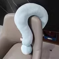 浅蓝色问号55*35cm