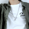 Trend accessory, guitar hip-hop style stainless steel, classic pendant, necklace, European style