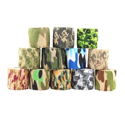 Factory direct sales outdoor camouflage bandage non-woven self-adhesive elastic bandage camouflage bandage available for wholesale