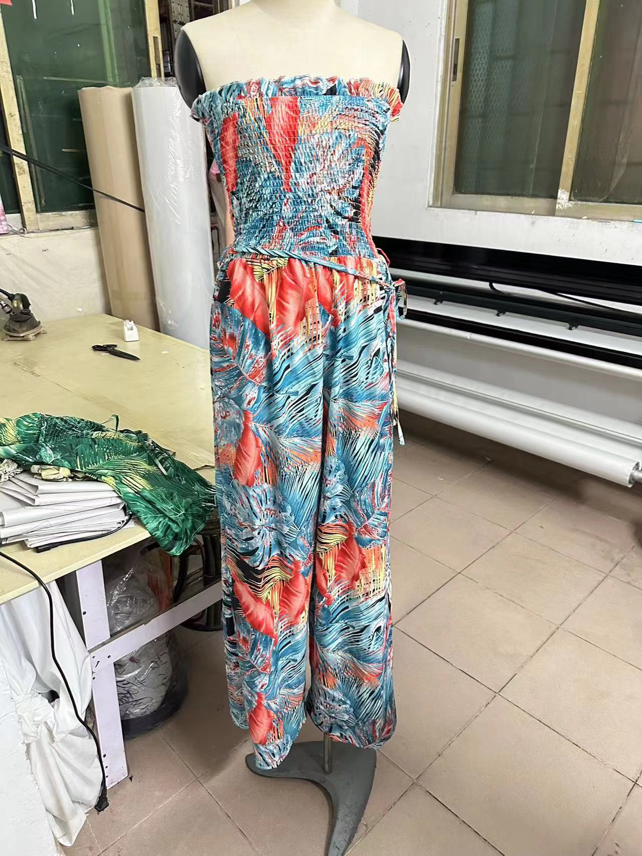 Women's Holiday Daily Vacation Tropical Full Length Printing Jumpsuits display picture 13