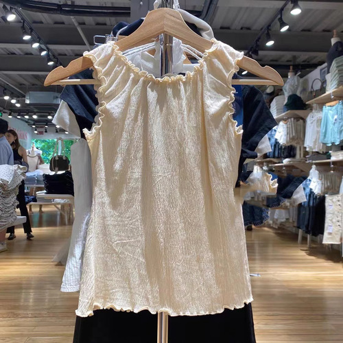 BM style, stunning pure lust beige bow lace lace-up bm vest for women