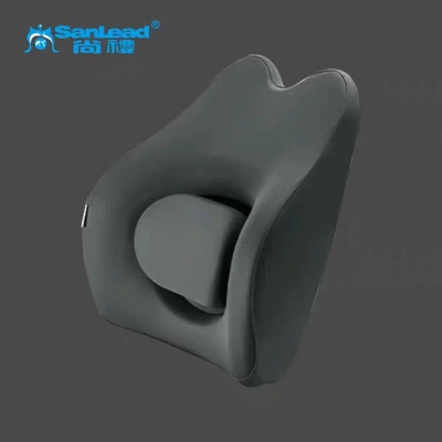 Waist support car seat back car office home back cushion memory foam waist support neck support headrest car back cushion (Waist support) - cloth-gray-gray