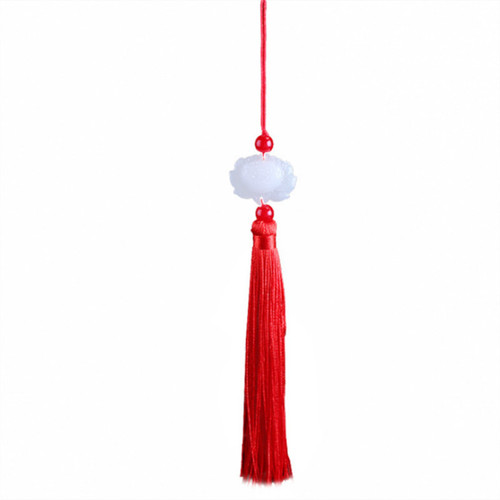 Fan tassels, white jade lotus tassels, ancient Hanfu tassels, fan pendants, Chinese knot tassels