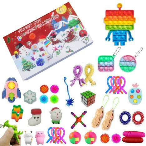 Набор, игрушка, календарь, 24 дня, антистресс