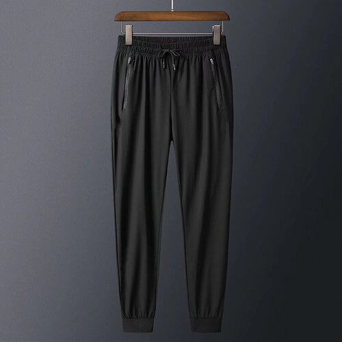 Workwear Ice Silk Long Pants for Men Summer Ultra-Thin Quick-Drying Sporty Casual Loose Plus Size Korean Style Straight