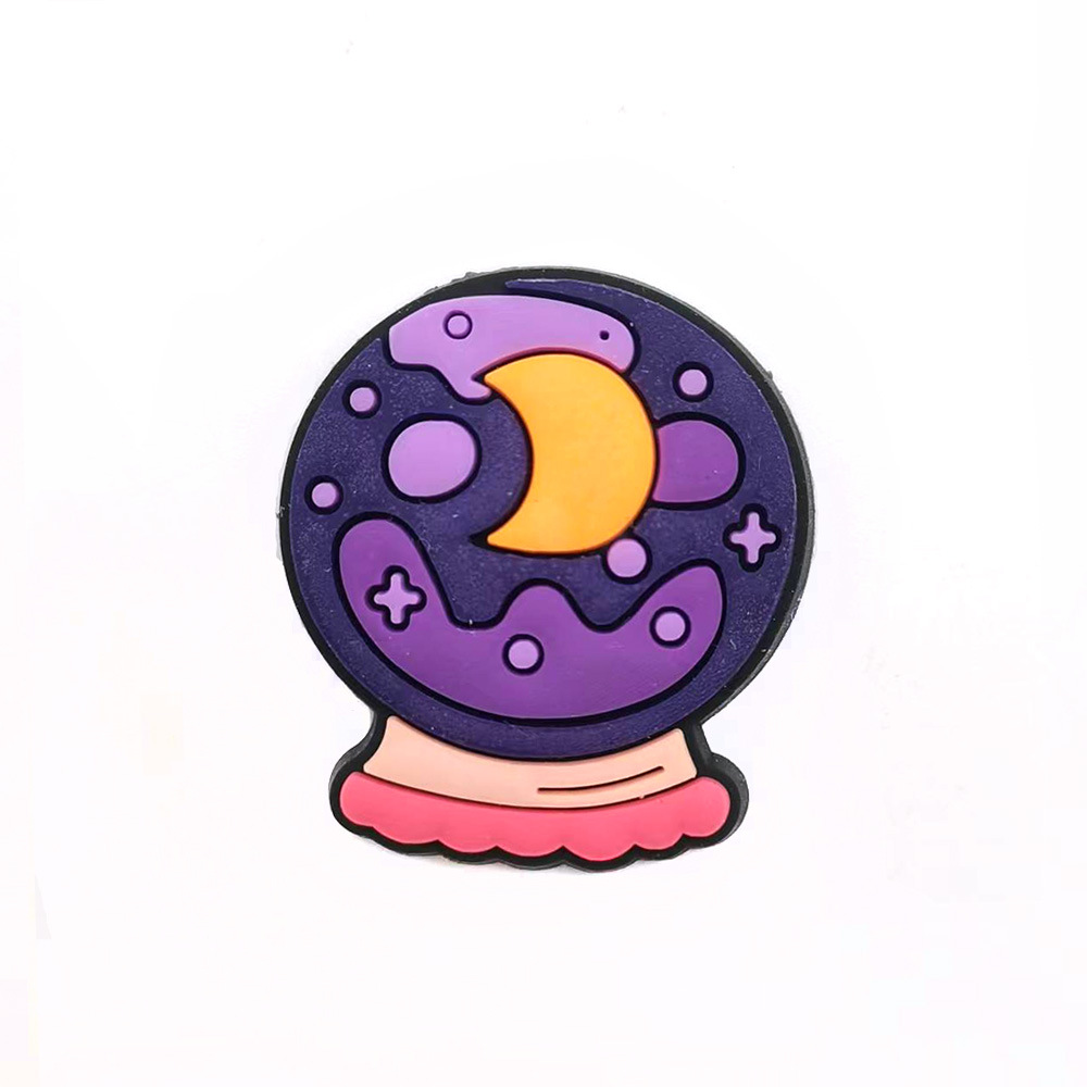 Bruja serie zapatos flor zapato hebilla PVC goma suave dibujos animados hebilla decorativa agujero zapatos pulsera con zapatos de jardín Accesorios