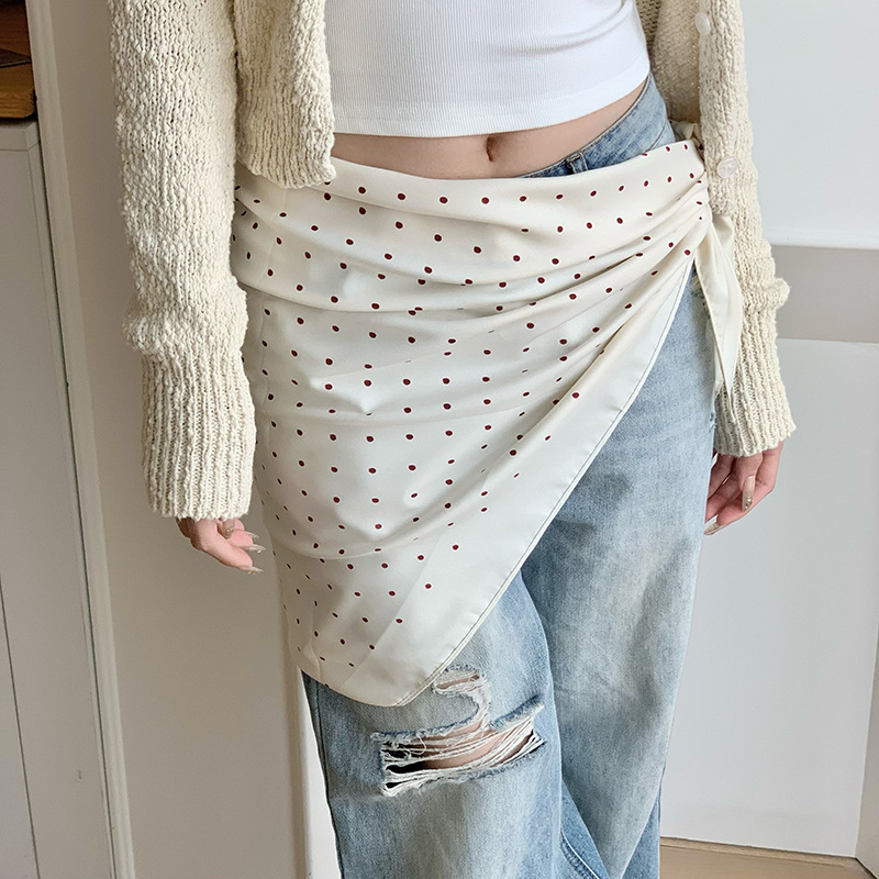 Bufandas de seda de punto de onda para mujeres de verano estampadas de alta calidad correa de cabello de correa multifuncional decoración de bufandas de moda para el pecho