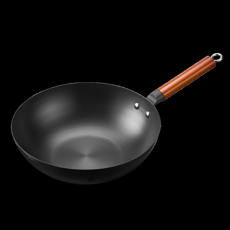 미데아 웍 코팅되지 않은 폴리 오일 볶음 고급 철 팬 32cm 웍 MP-CT32A09