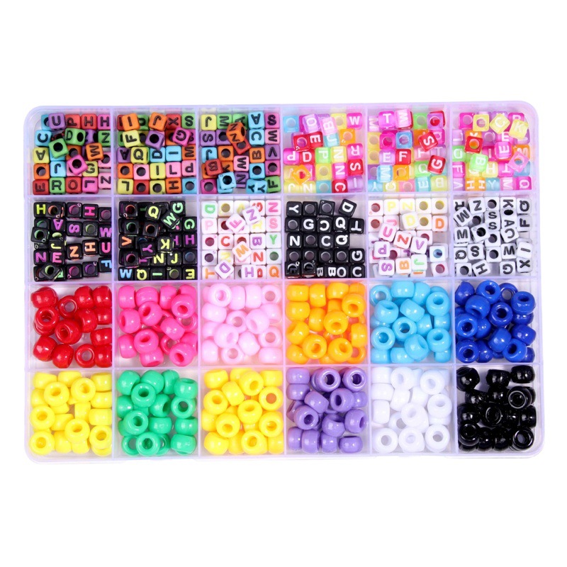 DIY con cuentas 24 rejilla en caja perlas sueltas accesorios de joyería pulsera hecha a mano collar educativo creativo Cadena de teléfono móvil