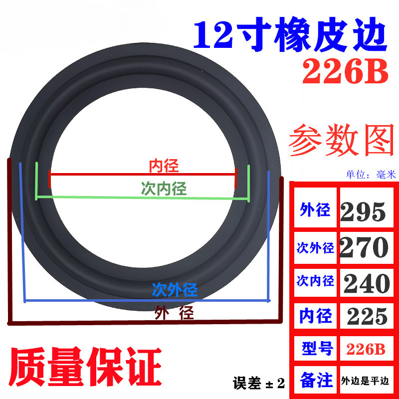 喇叭橡皮边圈3/4/5/6寸8寸10寸12寸音箱扬声器换边配件橡胶边|undefined