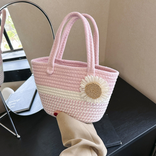 Summer New Fashion Bow Weave Crossbody Bucket Bag for Women, Supports Large Wholesale and Mixed Batch Orders