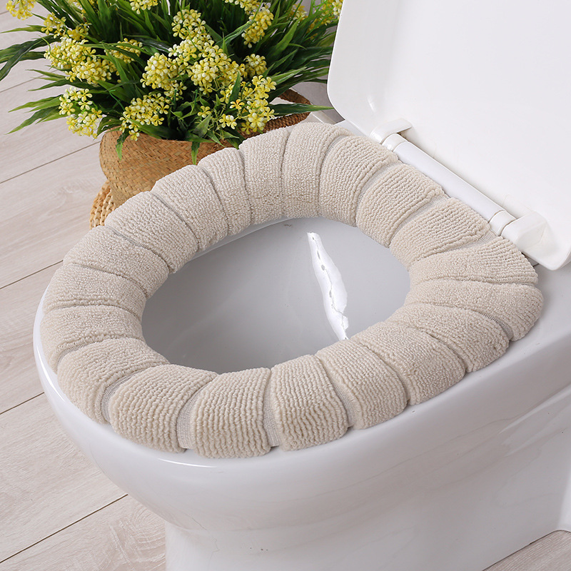 トイレマットを厚くした四季通用の取っ手付きトイレ座布団保温とトイレカバー家庭用トイレリング卸売り|undefined