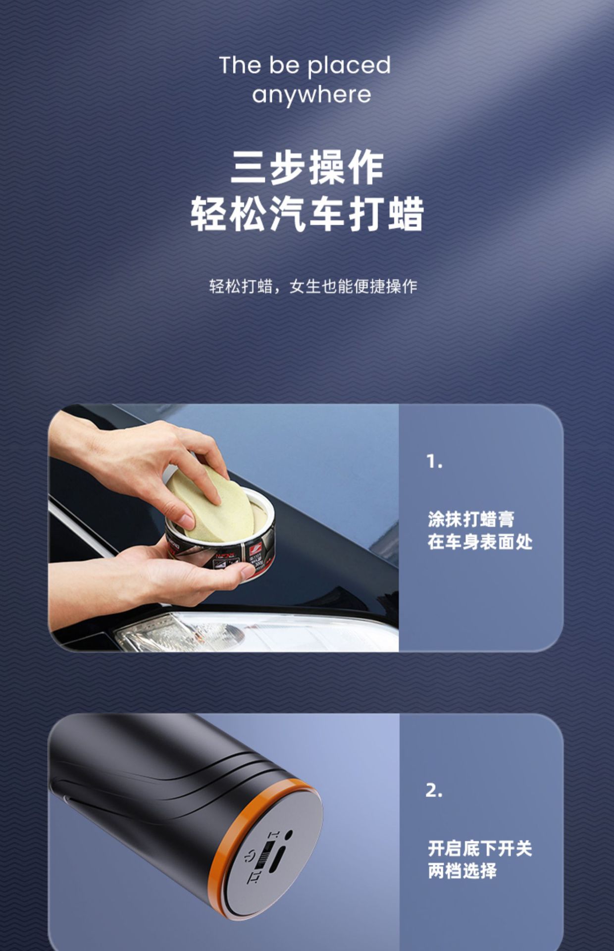 Car Waxing Wireless Polishing Machine Polishing Machine Beauty Car Paint Scratch Sponge Wheel Polishing Wholesale