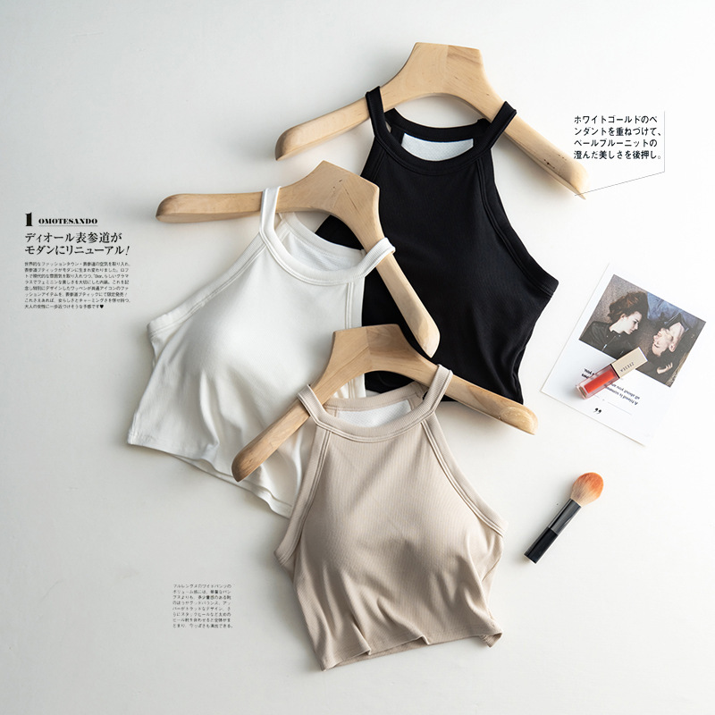 Non-wearing Bra Integrated Navel Sling Inner Vest Women's Chest Pad Anti-running Light Base Underwear Summer Non-wearing Bra Integrated Navel Sling Inner Vest Women's Chest Pad Anti-running Light Base Underwear Summer