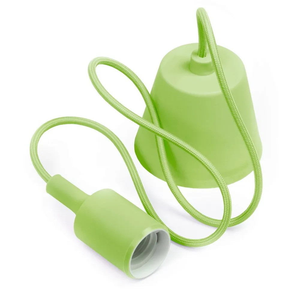 Fábrica transfronteriza venta directa E27 lámpara de lámpara de lámpara de silicona colorida lámpara de lámpara trenzada alambre dormitorio sala de estar bar bar