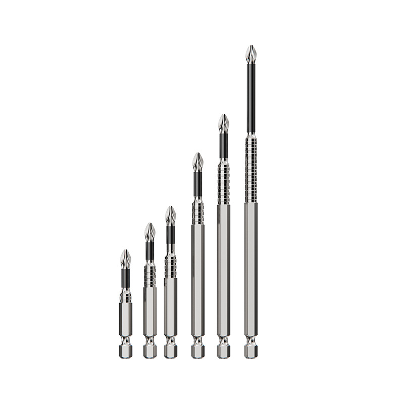 더블 섹션 배치 비 슬립 배치 헤드 크로스 드라이버 헤드 강한 자기 높은 경도 충격 저항 전기 드릴 드라이버 비틀 세트