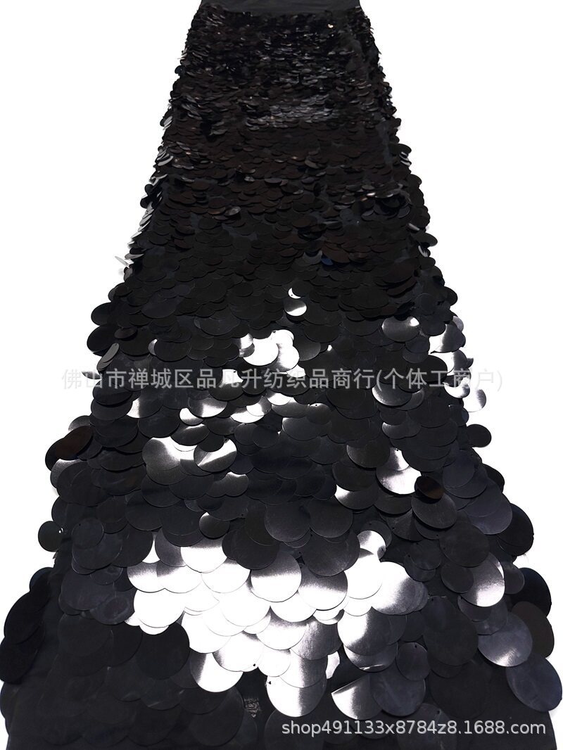 Tamaño redondo mate sequinilla tela de malla 3D superposición tridimensional sequinilla vestido de fiesta vestido de boda
