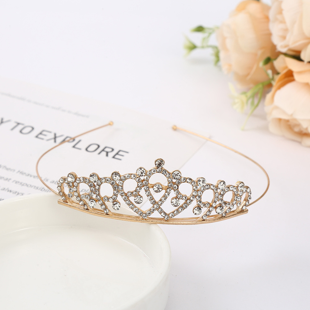 Fashion Crown Alloy Plating Inlay Rhinestones Crown 1 Piece display picture 2