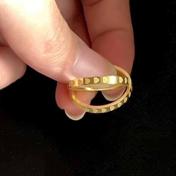 Shajin anello in oro anello da donna moda raffinata amore cnc anello placcato oro live_voghion.com