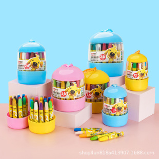 Wangcai Silky Oil Pastels Kidsren's Art 12 Colors Easy to Color Safe Non-Toxic Crayon Graffiti Washable Painting