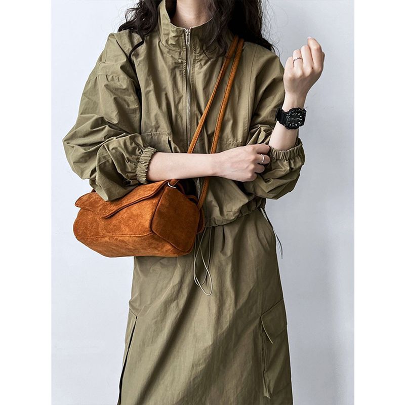 Spring Workwear Jacket and Windbreaker Set with Skirt for Women, Short Jacket Top and Mid-Length Slit Skirt Two-Piece Set Spring Workwear Jacket and Windbreaker Set with Skirt for Women, Short Jacket Top and Mid-Length Slit Skirt Two-Piece Set