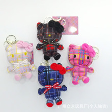 日系新款卡通创意猫咪格格挂件毛绒包包挂饰钥匙扣公仔公仔批发