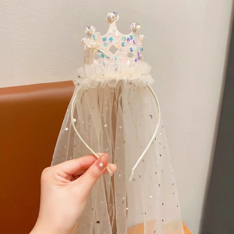 生日帽子发箍网纱周岁场景装饰布置女孩公主派对饰品拍照道具氛围|undefined