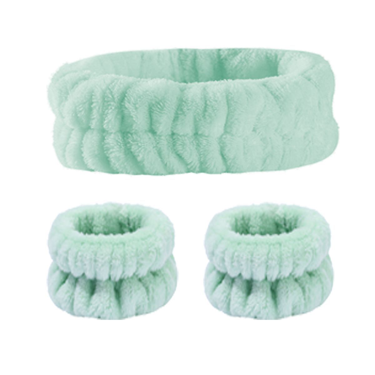 Arco banda de pelo al por mayor de las niñas de color sólido todo partido de maquillaje absorbente de sudor-limpieza lavado de cara correa de muñeca de franela banda de pelo